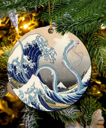 Haku Dragon Ghibli Studio Spirited Away The Great Wave Ceramic Ornament Perfect Gift For Holiday