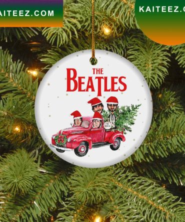 Hallmark Red Truck With The Beatles Christmas Ornament