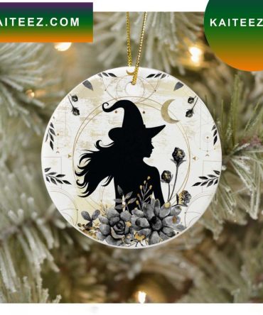 Halloween Modern Contemporary Witch  Ornament