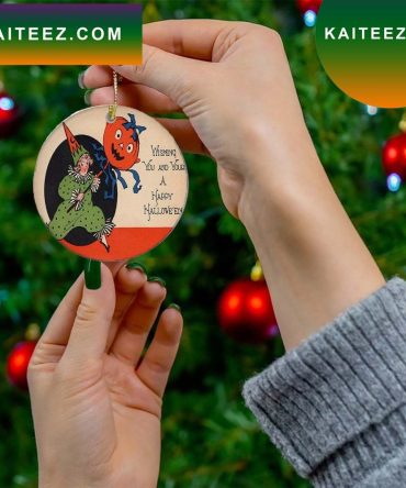 Halloween Vintage Style Clown Pumpkin Christmas Ornament