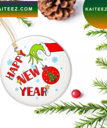 Happy New Year  Grinch Christmas Grinch Decorations Outdoor Ornament