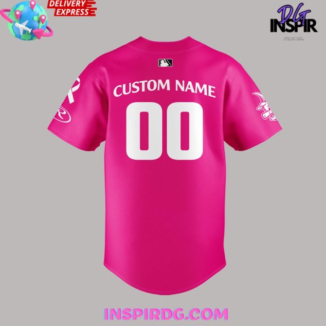 Hartford Yard Goats Pink Baseball Jersey - Image 3