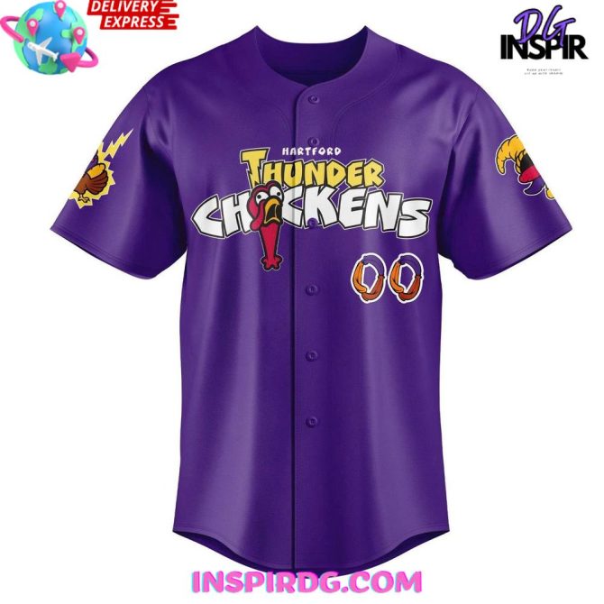 Hartford Yard Goats Thunder Chickens Special Edition Baseball Jersey - Image 2