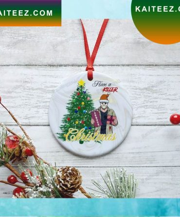 Have A Killer Horror Movie Jason Voorhees Round Christmas Ornament