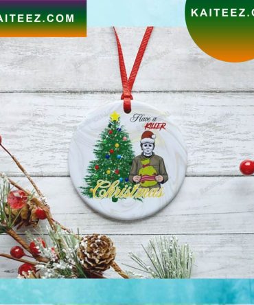 Have A Killer Horror Movie Michael Myers Round Christmas Ornament