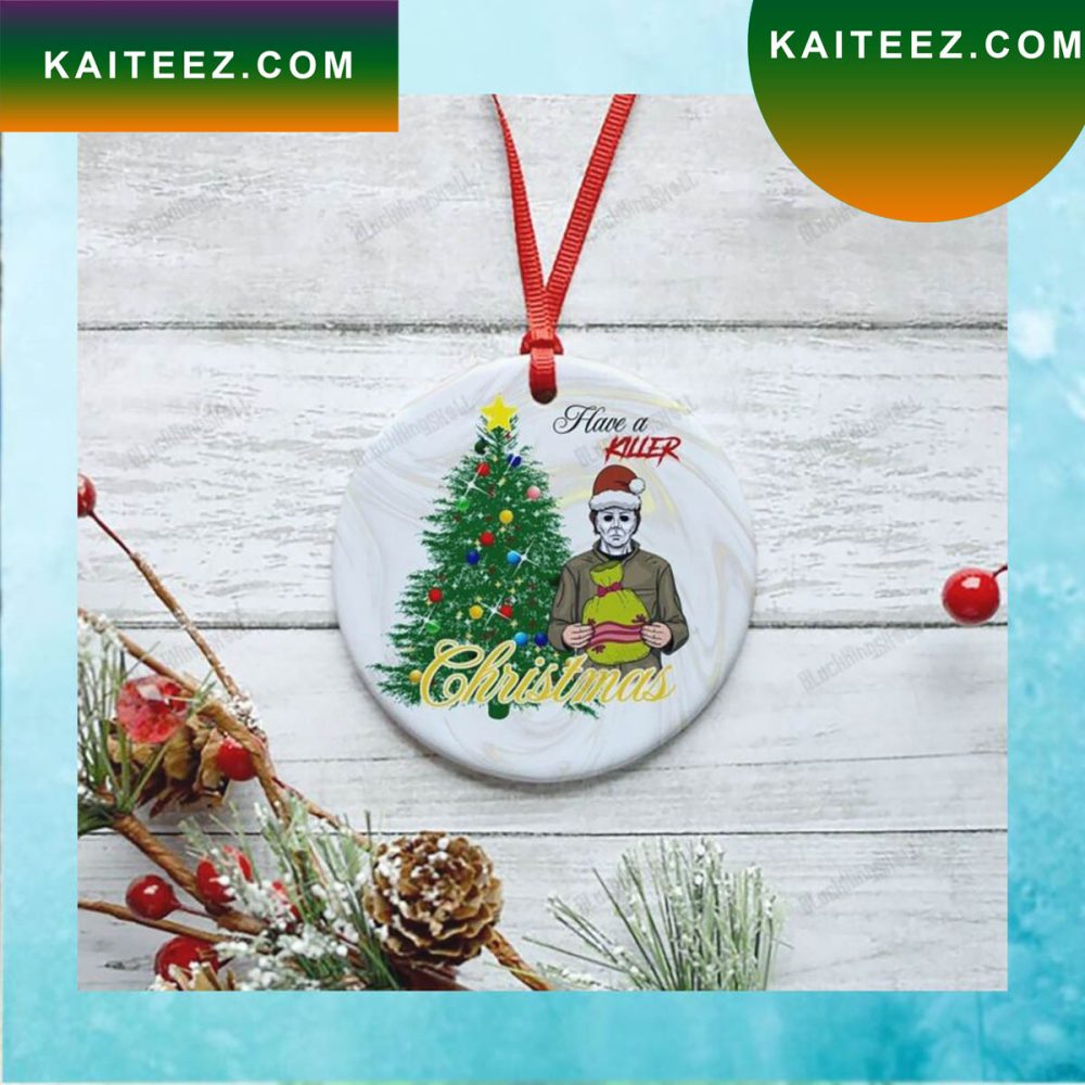 Have A Killer Horror Movie Michael Myers Round Christmas Ornament