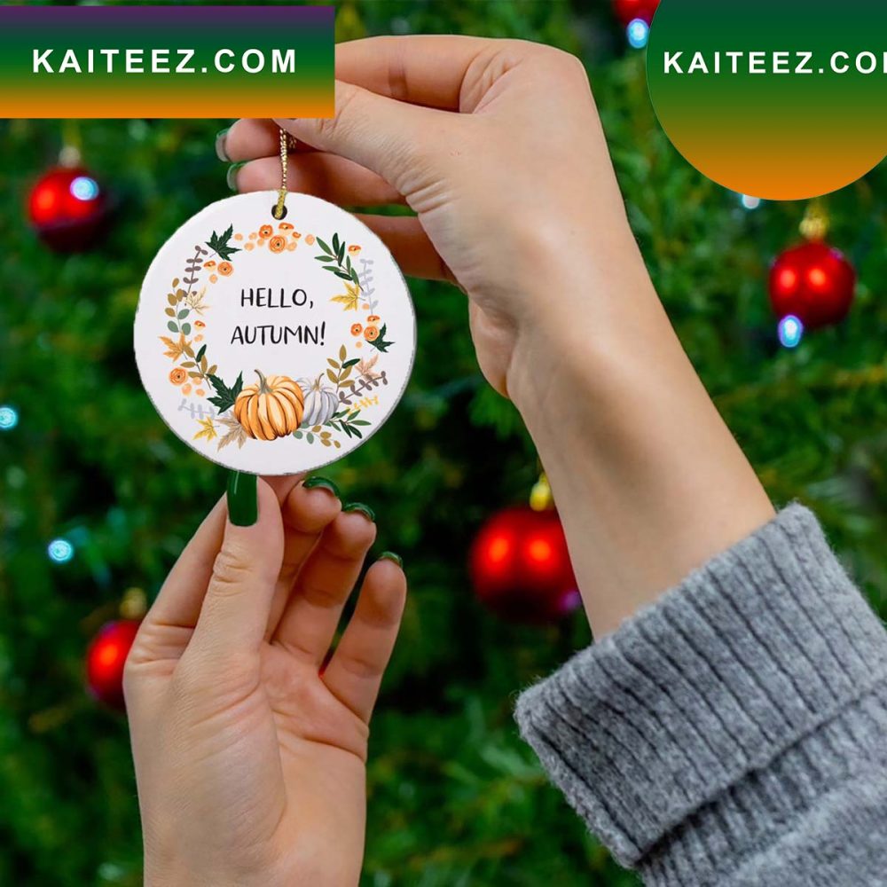 Hello Autumn Halloween Ornament