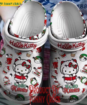 Hello Kitty Christmas White Crocs Shoes - Discover Comfort And Style Clog Shoes Unisex Clogs Garden Shoes