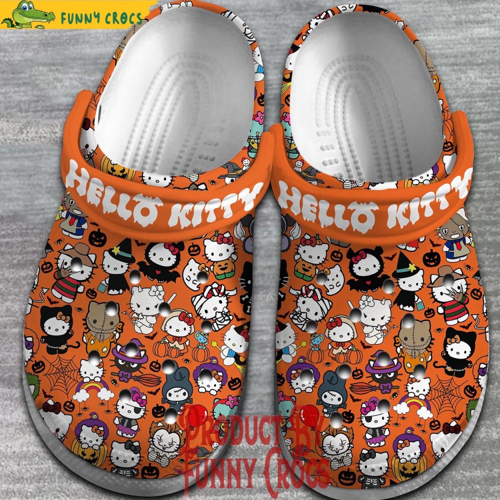 Hello Kitty Halloween Pattern Crocs Shoes - Discover Comfort And Style Clog Shoes Unisex Clogs Garden Shoes