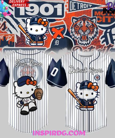 Hello Kitty X Detroit Tigers 2024 Custom Baseball Jersey