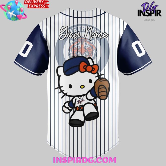 Hello Kitty X Detroit Tigers 2024 Custom Baseball Jersey - Image 3