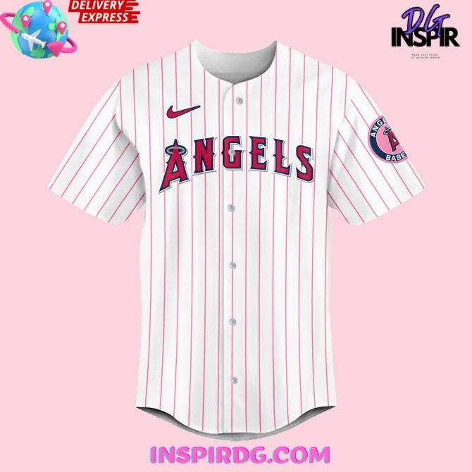Hello Kitty X Los Angeles Angels 2024 Red Baseball Jersey - Image 2
