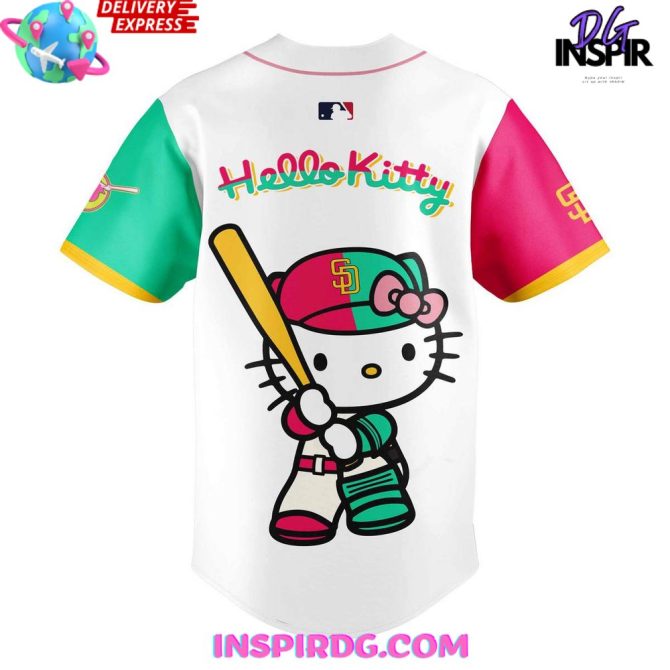 Hello Kitty X San Diego Padres 2024 Baseball Jersey - Image 3