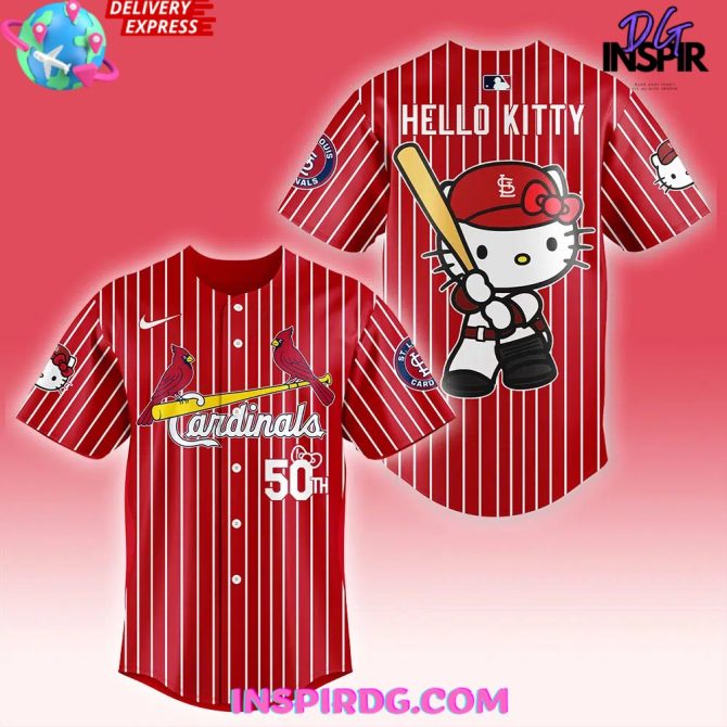 Hello Kitty X St. Louis Cardinals 50Th Anniversary Baseball Jersey - Image 2