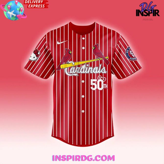Hello Kitty X St. Louis Cardinals 50Th Anniversary Baseball Jersey - Image 3