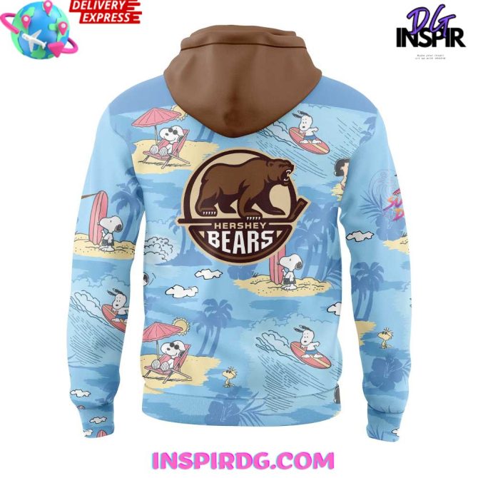 Hershey Bears Peanuts Summer Collection All Over Print Hoodie - Image 3