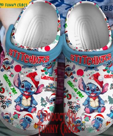 Ho Ho Ho Merry Christmas Stitch Crocs - Discover Comfort And Style Clog Shoes For Family