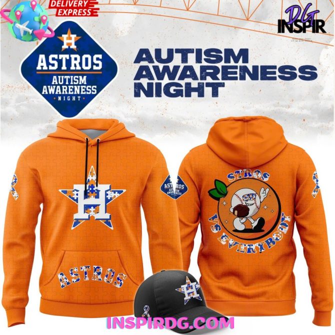 Houston Astros 2025 Autism Awareness Night Special All Over Print Hoodie
