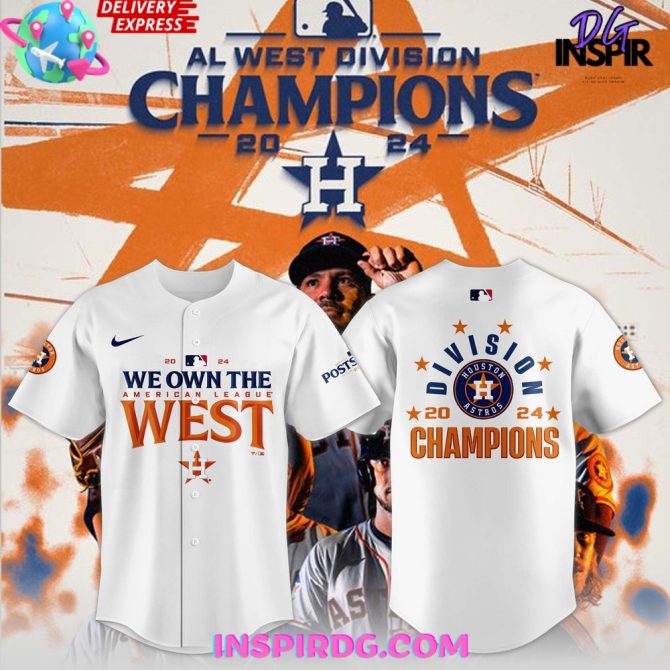 Houston Astros American League West Champions 2024 Baseball Jersey
