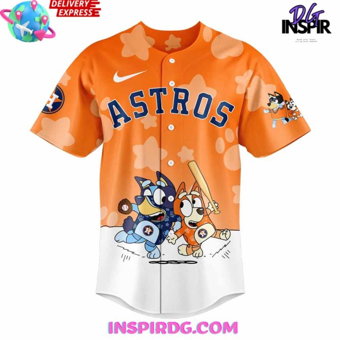 Houston Astros Bluey And Bingo 2025 Baseball Jersey - Image 2