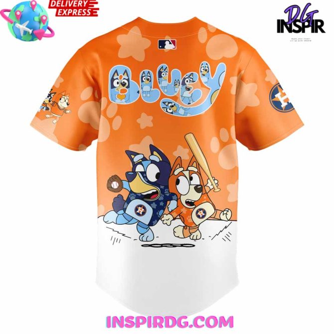 Houston Astros Bluey And Bingo 2025 Baseball Jersey - Image 3