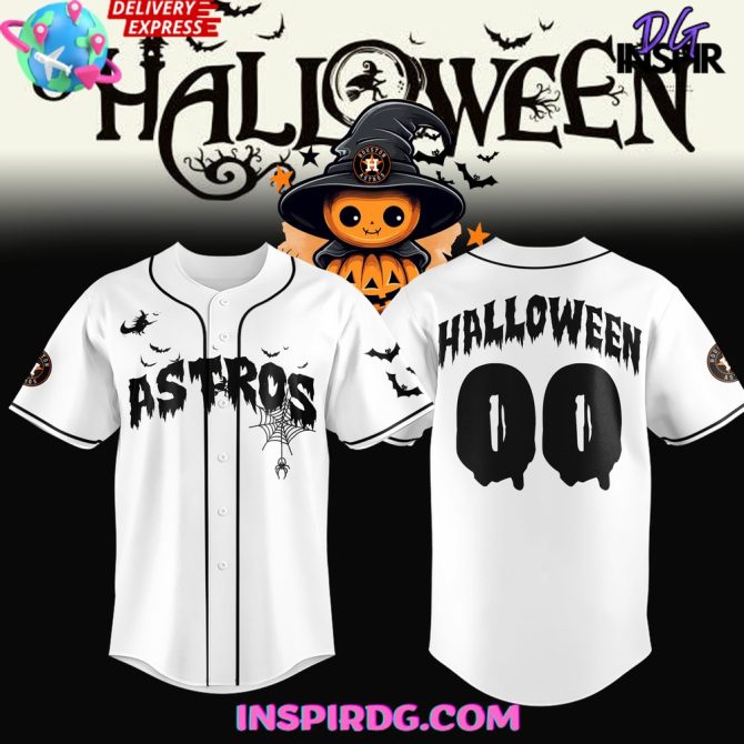 Houston Astros Happy Halloween 2024 Custom Baseball Jersey