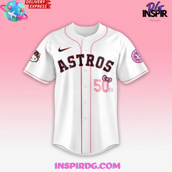 Houston Astros Hello Kitty 50Th Anniversary Baseball Jersey - Image 3