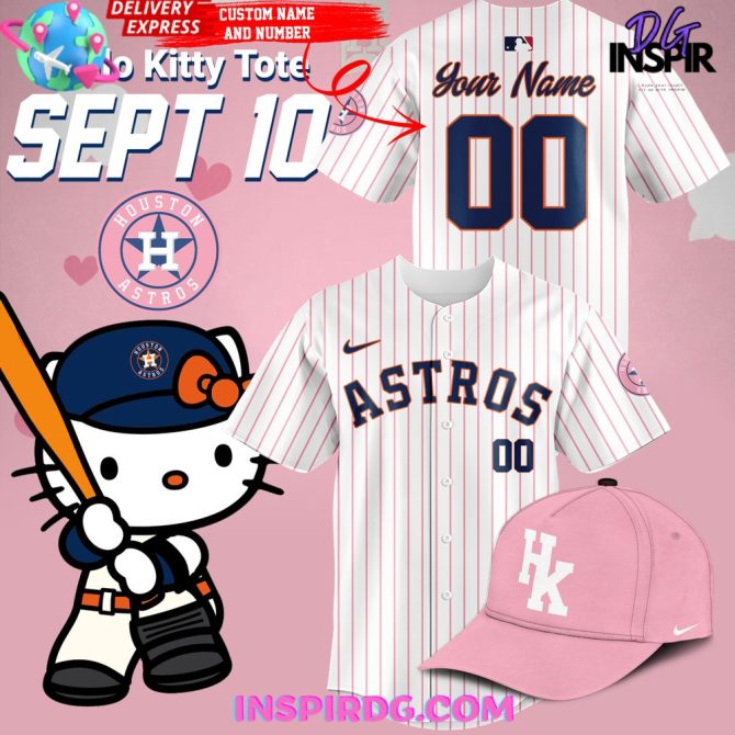 Houston Astros Hello Kitty Night Stripe Baseball Jersey