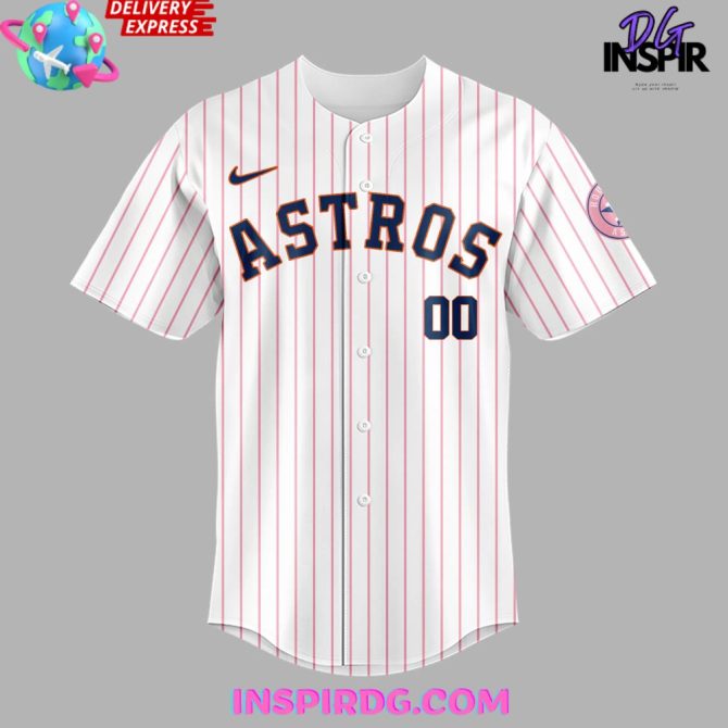 Houston Astros Hello Kitty Night Stripe Baseball Jersey - Image 2