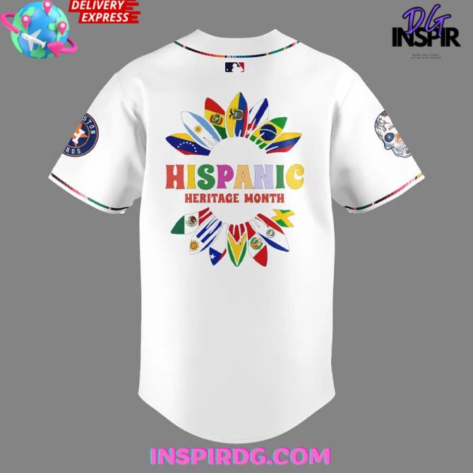 Houston Astros Hispanic Heritage Month 2024 Baseball Jersey - Image 3