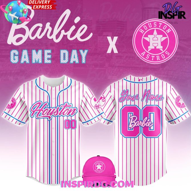 Houston Astros Mlb X Barbie Night Game 2025 Baseball Jersey