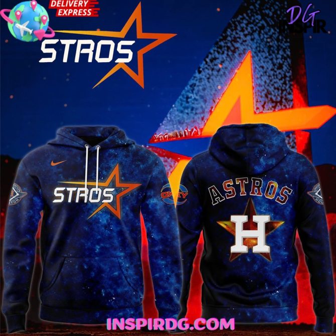 Houston Astros Space City New 2025 All Over Print Hoodie