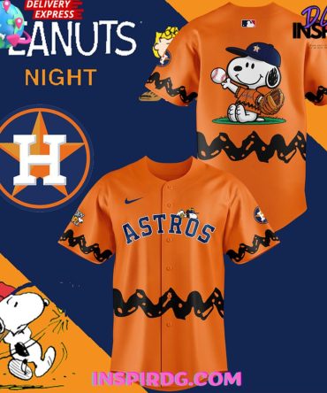 Houston Astros X 75Th Anniversary Of Peanuts Baseball Jersey
