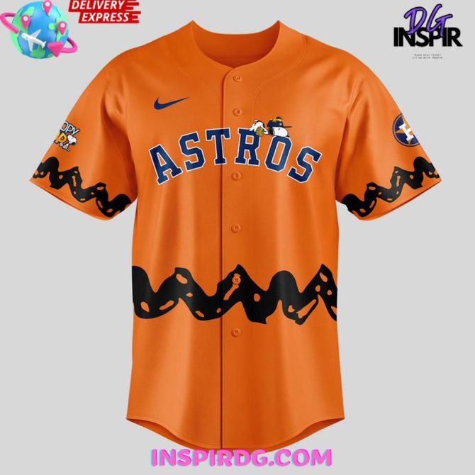 Houston Astros X 75Th Anniversary Of Peanuts Baseball Jersey - Image 2
