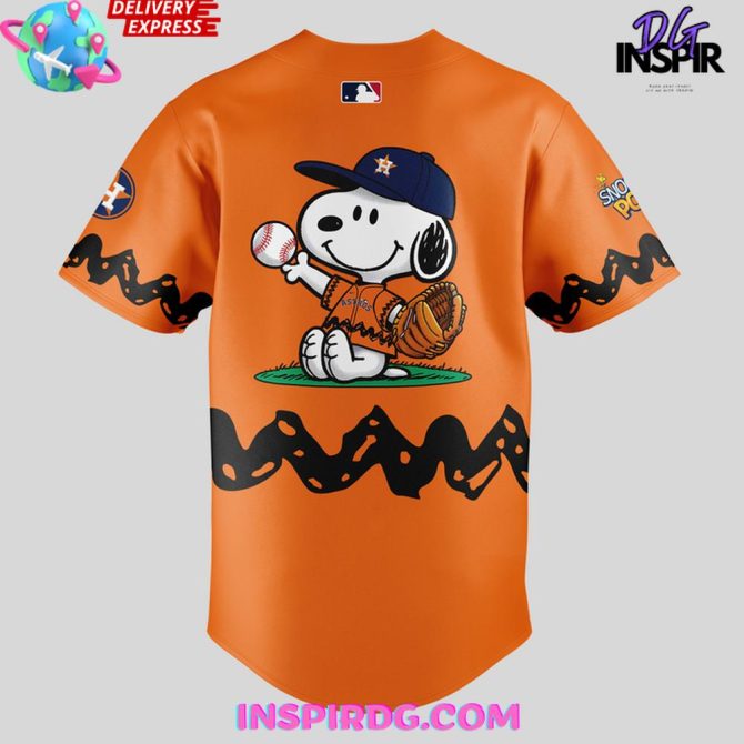 Houston Astros X 75Th Anniversary Of Peanuts Baseball Jersey - Image 3