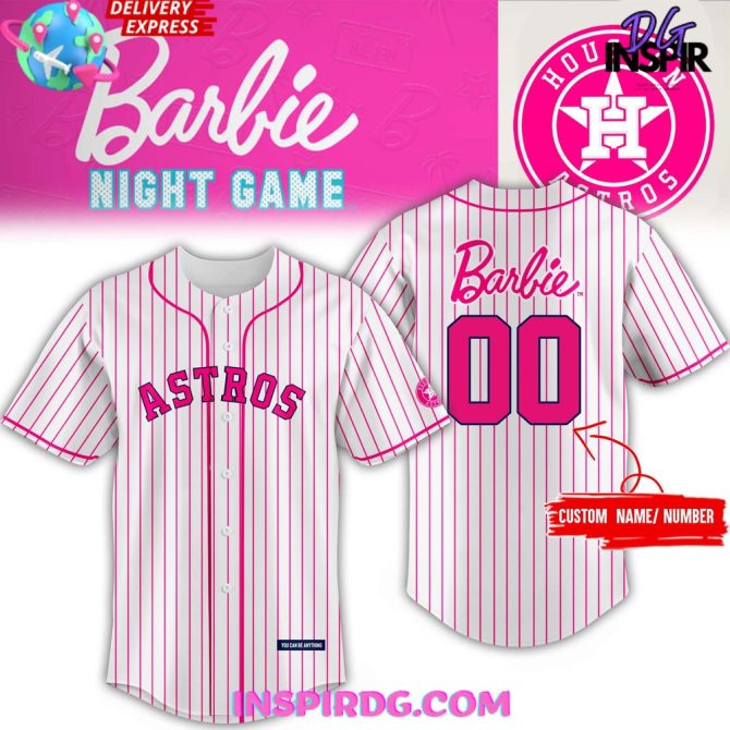 Houston Astros X Barbie Night Game Unisex Baseball Jersey