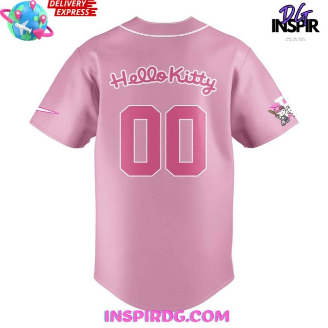 Houston Astros X Hello Kitty Custom Baseball Jersey - Image 3