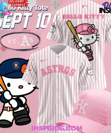 Houston Astros X Hello Kitty Night Stripe Baseball Jersey