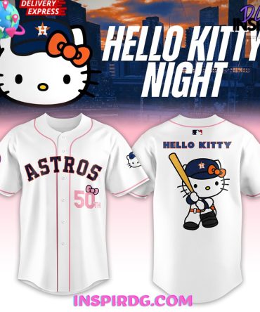 Houston Astros X Hello Kitty Night White Baseball Jersey