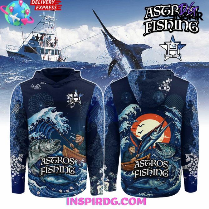 Houston Astros X Wave Hunter Fishing Limited All Over Print Hoodie