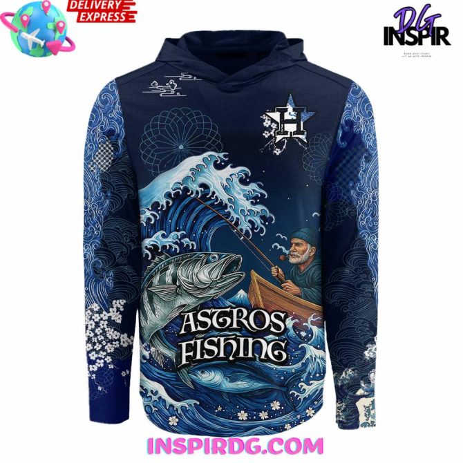 Houston Astros X Wave Hunter Fishing Limited All Over Print Hoodie - Image 2