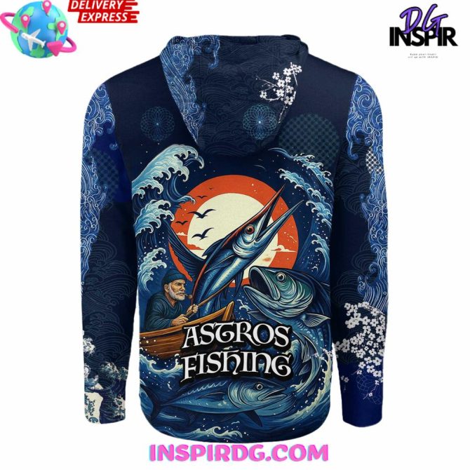 Houston Astros X Wave Hunter Fishing Limited All Over Print Hoodie - Image 3