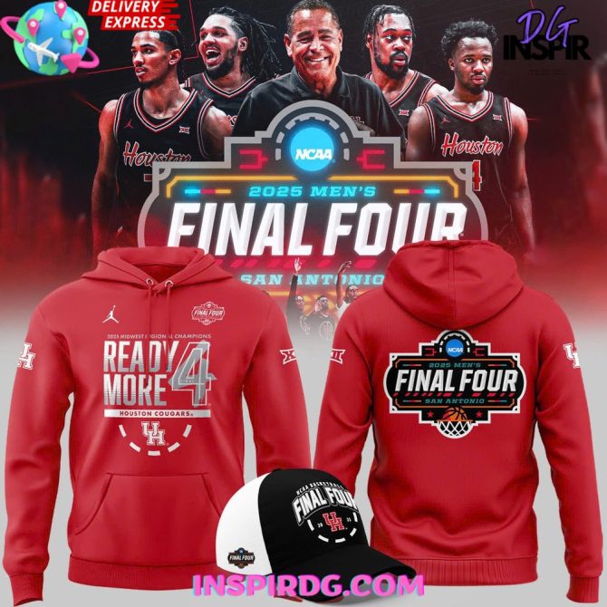 Houston Cougars 2025 Ncaa Final Four Regional Champions Locker Room All Over Print Hoodie