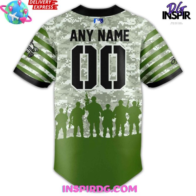 Hub City Spartanburgers Military Appreciation 2025 Camo Baseball Jersey - Image 3