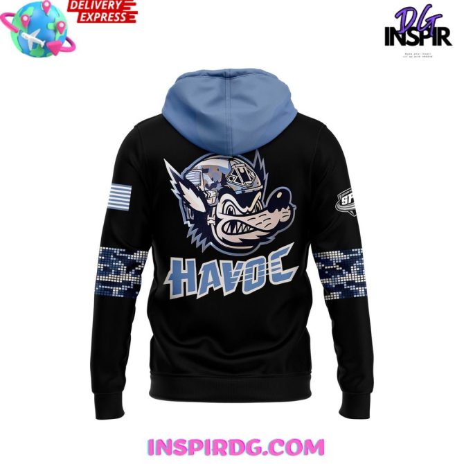 Huntsville Havoc Military Night Limited All Over Print Hoodie - Image 3