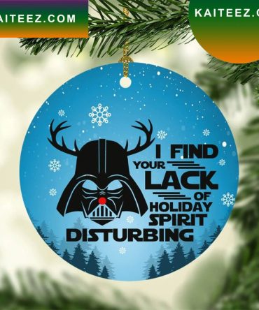 I Find Your Lack Of Holiday Spirit Disturbing Funny Darth Vader Reindeer Christmas Ornament