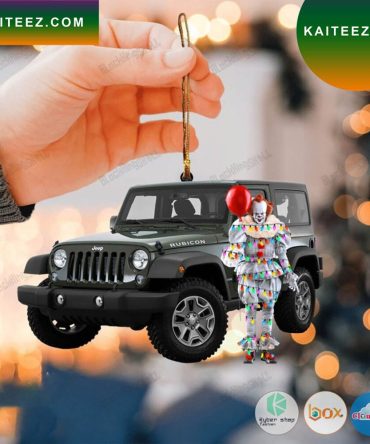 It Pennywise Rubicon Jeep Led Lights Christmas Ornament