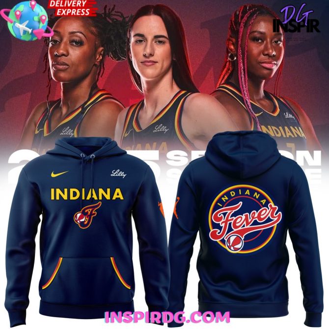 Indiana Fever Basketball 2025 Season All Over Print Hoodie