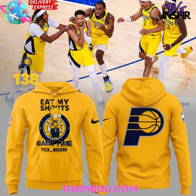 Indiana Pacers X Bart Simpson Legacy Signal Special All Over Print Hoodie