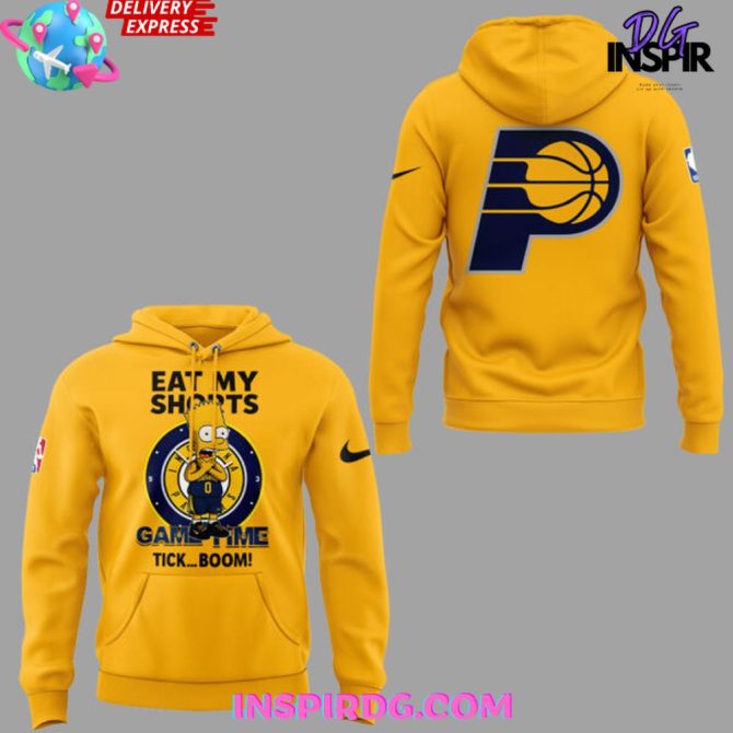Indiana Pacers X Bart Simpson Legacy Signal Special All Over Print Hoodie - Image 2